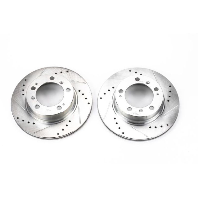 Power Stop 97-04 Porsche Boxster Rear Evolution Drilled & Slotted Rotors - Pair PowerStop
