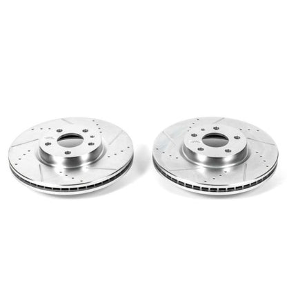 Power Stop 13-19 Ford Fusion Front Evolution Drilled & Slotted Rotors - Pair PowerStop