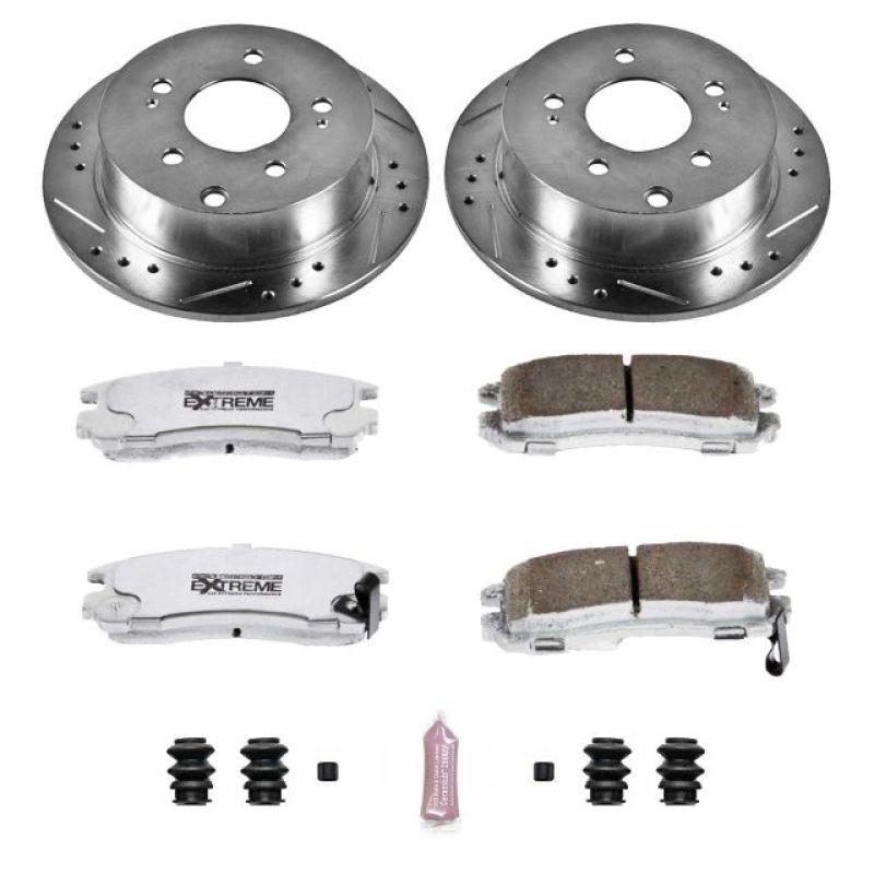 Power Stop 06-12 Mitsubishi Eclipse Rear Z26 Street Warrior Brake Kit PowerStop