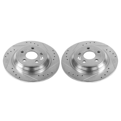 Power Stop 11-15 Volvo S60 Rear Evolution Drilled & Slotted Rotors - Pair PowerStop