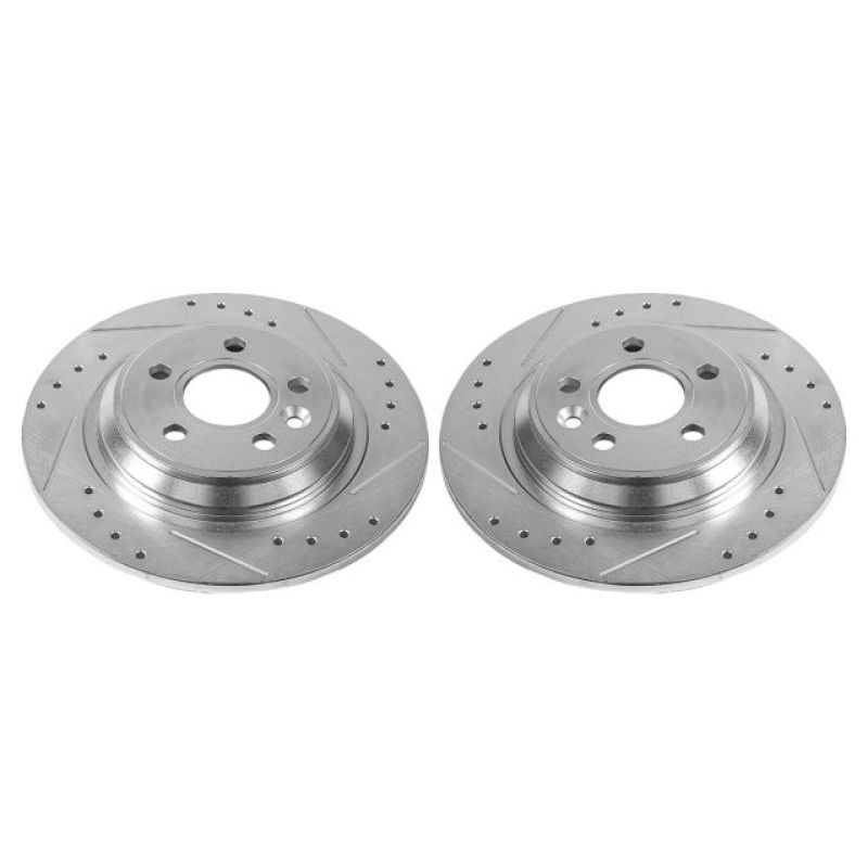 Power Stop 11-15 Volvo S60 Rear Evolution Drilled & Slotted Rotors - Pair