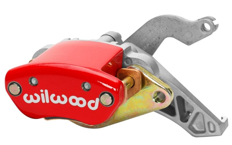 Wilwood Caliper-MC4 Mechanical-L/H - Red w/ Logo 1.19in Piston .81in Disc Wilwood