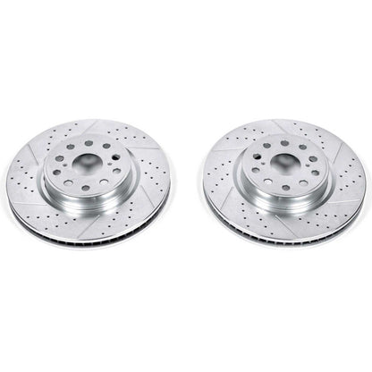 Power Stop 07-17 Lexus LS460 Front Evolution Drilled & Slotted Rotors - Pair PowerStop