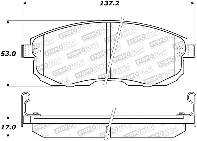 StopTech Premium Ceramic Brake Pads - 308.08153