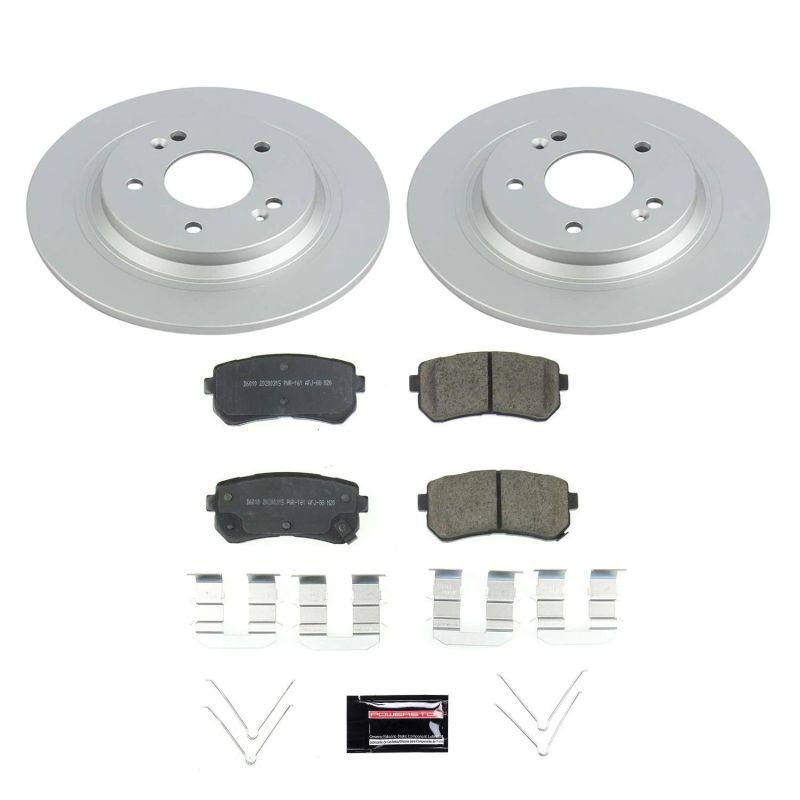 Power Stop 18-20 Hyundai Kona Rear Z17 Evolution Geomet Coated Brake Kit PowerStop