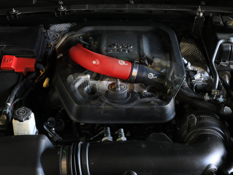 aFe BladeRunner 2-1/2 IN Aluminum Hot Charge Pipe Red - 46-20778-R