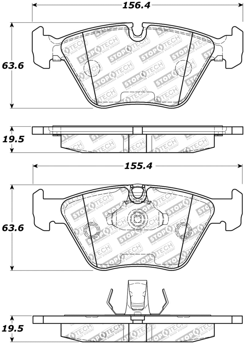 StopTech Premium Ceramic Front Brake Pads - 308.09460 Stoptech