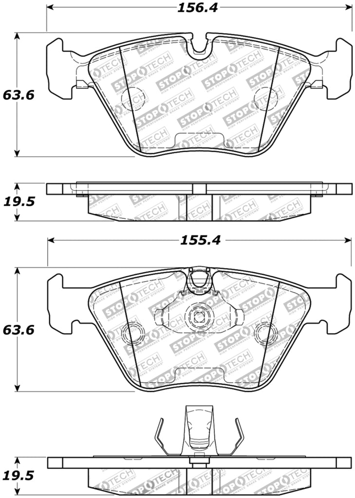 StopTech Premium Ceramic Front Brake Pads - 308.09460