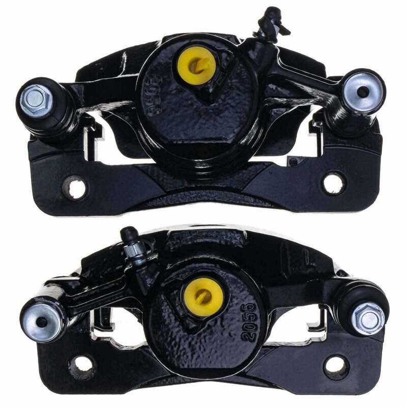 Power Stop 90-91 Honda CRX Front Black Caliper - Pair w/Bracket PowerStop