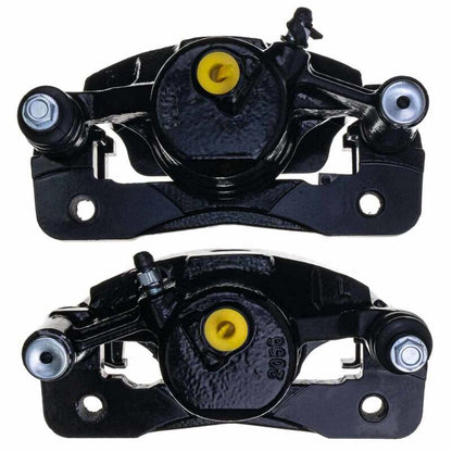 Power Stop 90-91 Honda CRX Front Black Caliper - Pair w/Bracket PowerStop