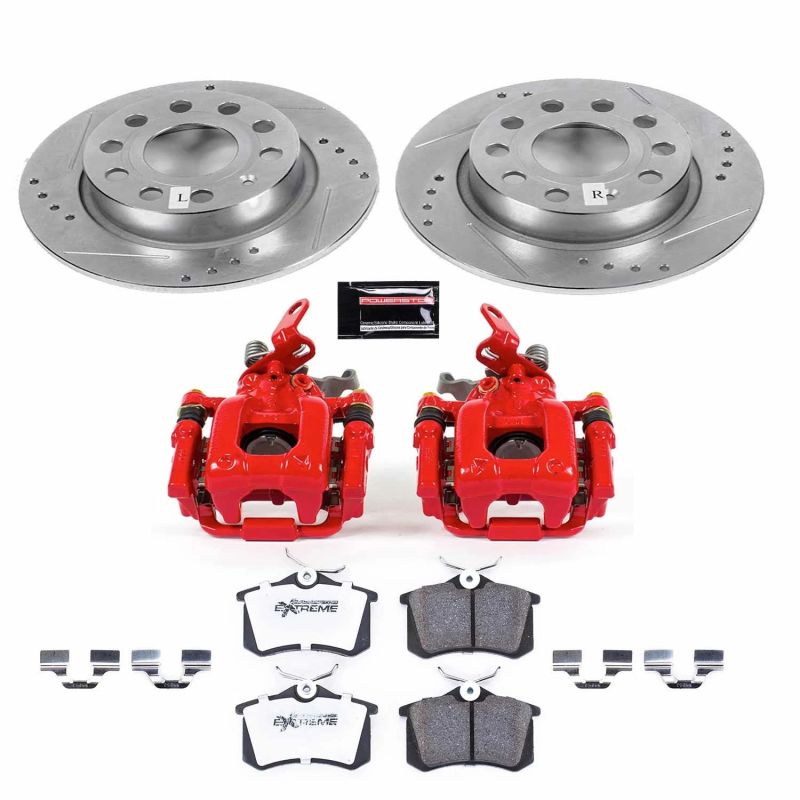 Power Stop 2019 Volkswagen Beetle Rear Z26 Street Warrior Brake Kit w/Calipers PowerStop