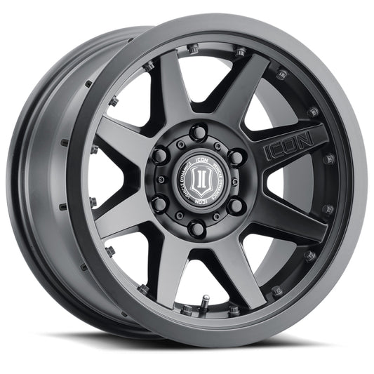 ICON Alloys Rebound Pro 17x8.5 6x5.5 +25mm 5.75" Backspacing Satin Black Wheel - 21817859057SB