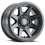 ICON Rebound Pro 17x8.5 6x5.5 25mm Offset 5.75in BS 95.1mm Bore Satin Black Wheel