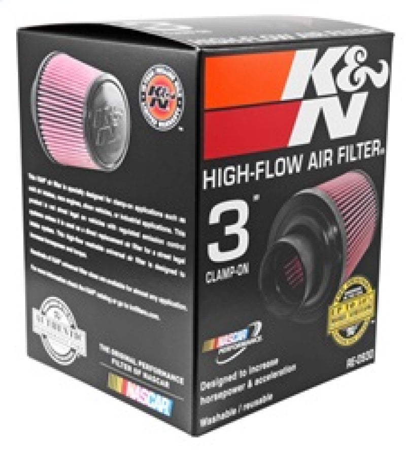 K&N Universal Rubber Filter - Round Tapered 6in Base OD x 3in Flange ID x 6in H K&N Engineering