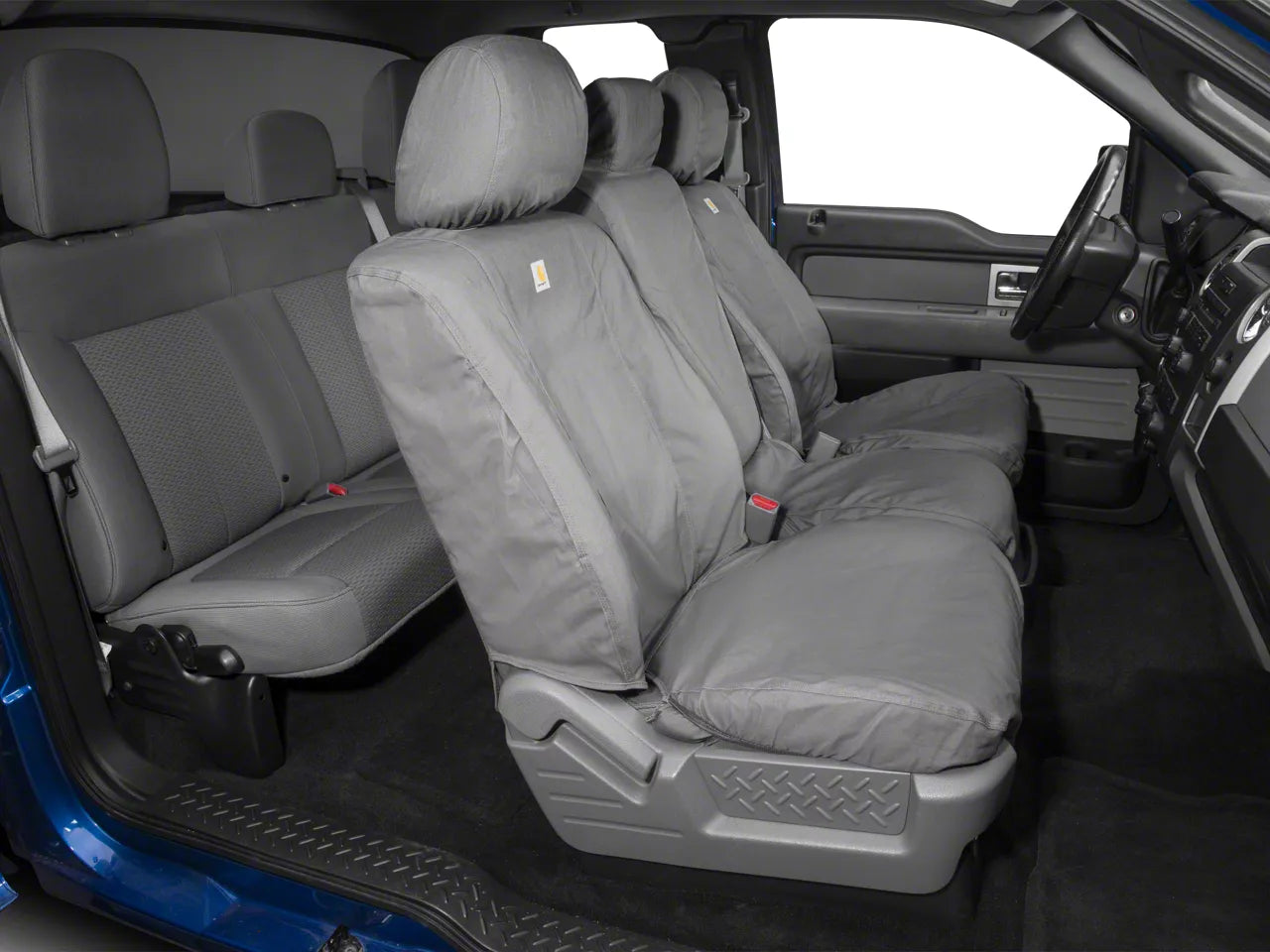 Covercraft 11-14 Ford F150 Carhartt SeatSaver Custom Front Row Seat Covers - Gravel