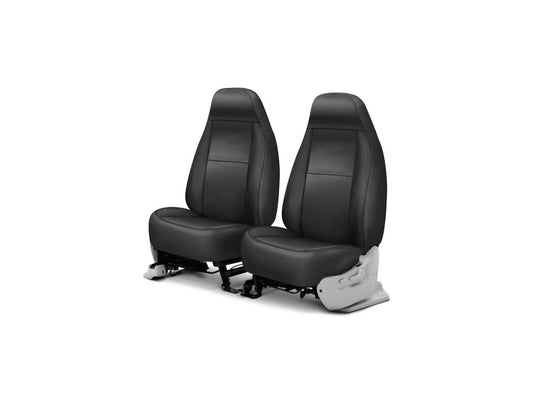Covercraft 12-14 Ford Mustang Leatherette PrecisionFit Custom Front Row Seat Covers - Black