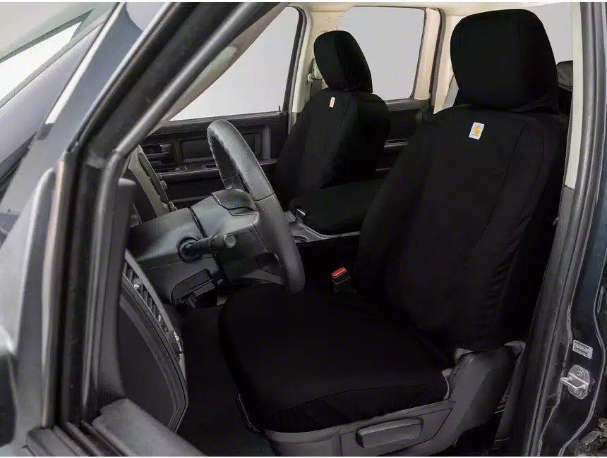 Covercraft 19-23 Dodge RAM 1500 Carhartt Super Dux SeatSaver Custom Second Row Seat Covers - Black