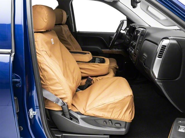Covercraft 14-18 Dodge Ram Carhartt SeatSaver Custom Front Row Seat Covers - Brown