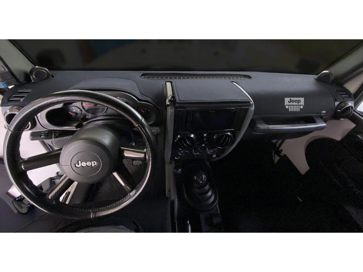 Covercraft 11-14 Jeep Wrangler (JK) w/ Light Sensor Limited Edition Dash Cover w Jeep Grill Logo