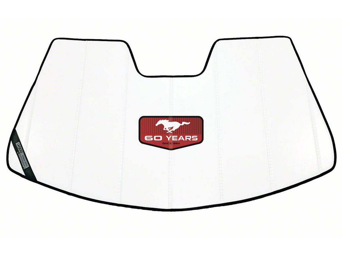 Covercraft 10-12 Ford Mustang UVS100 Premier Series Custom Sunscreen with Red Mustang 60 Years Logo