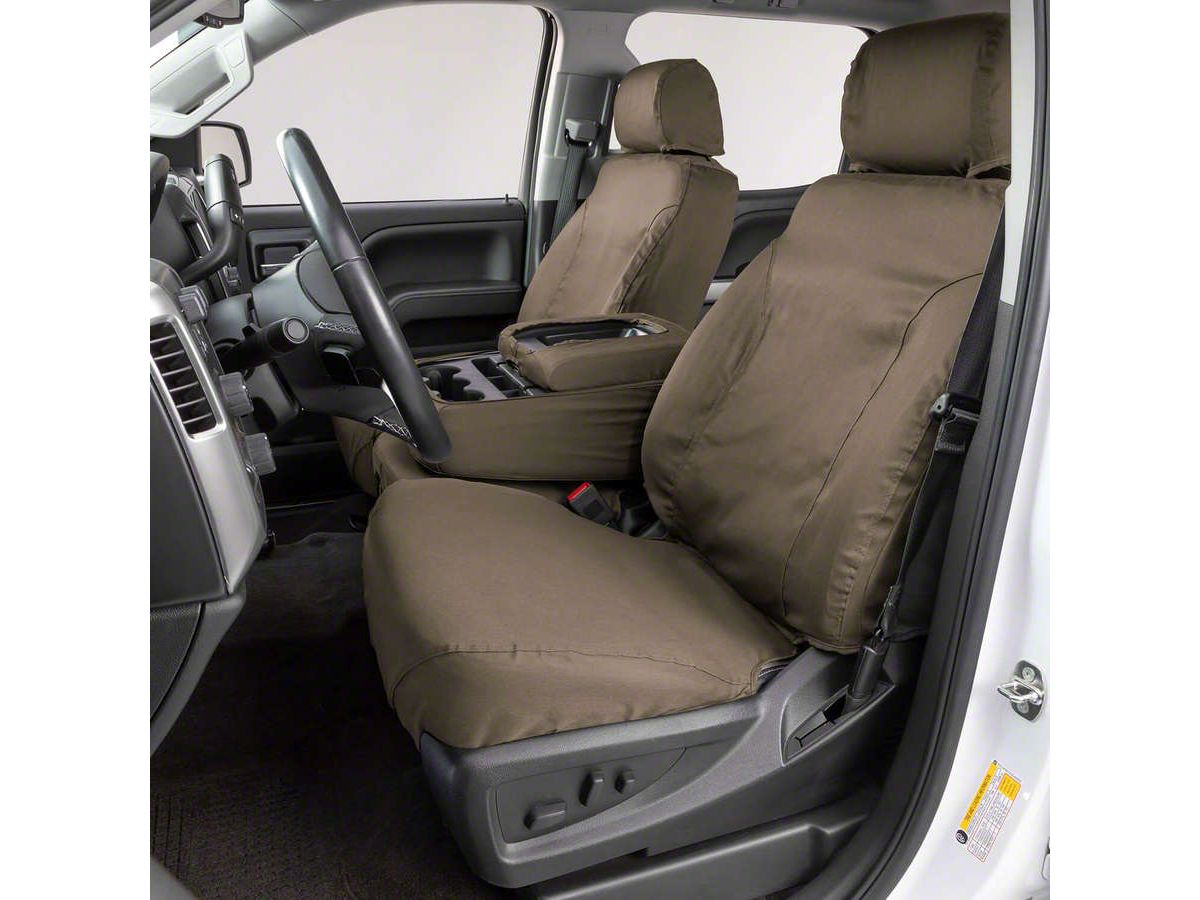 Covercraft 18-24 Jeep Wrangler Polycotton SeatSaver Custom Front Row Seat Covers - Taupe