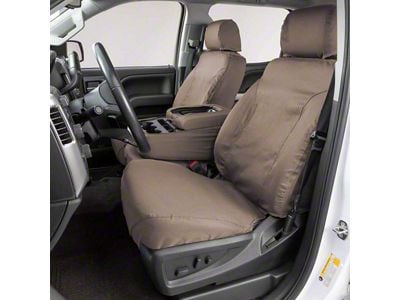 Covercraft 15-16 Chevrolet Silverado Polycotton SeatSaver Custom Front Row Seat Covers - Taupe