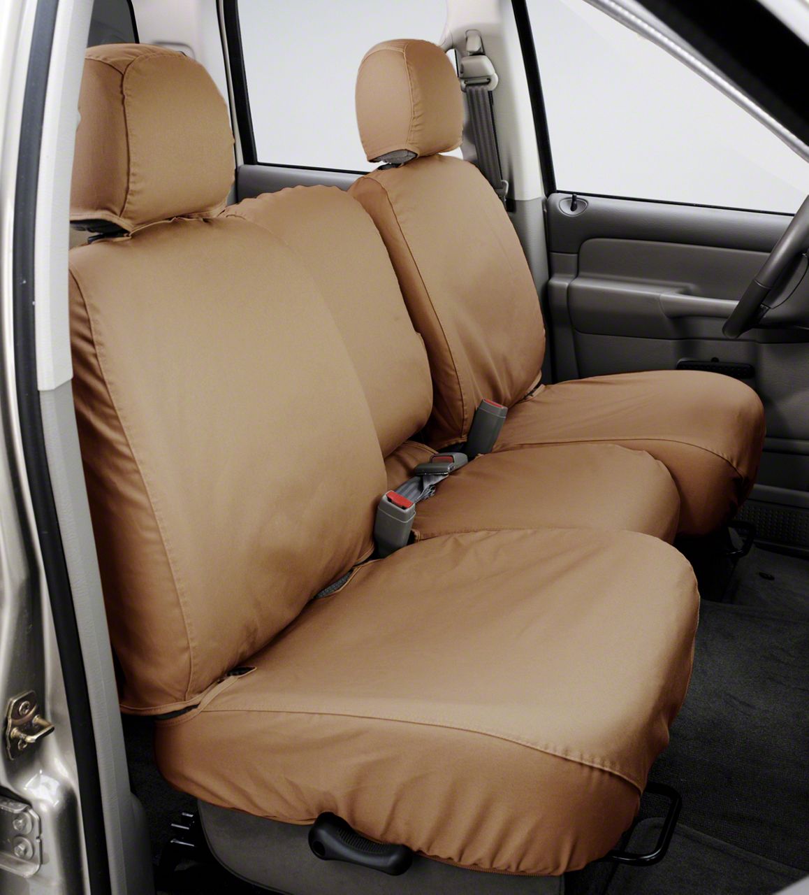 Covercraft 20-23 Jeep Gladiator Polycotton SeatSaver Custom Second Row Seat Covers - Tan