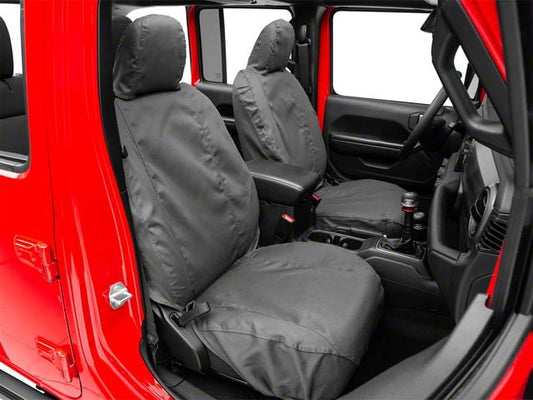Covercraft 11 Jeep Wrangler Polycotton SeatSaver Custom Front Row Seat Covers - Charcoal