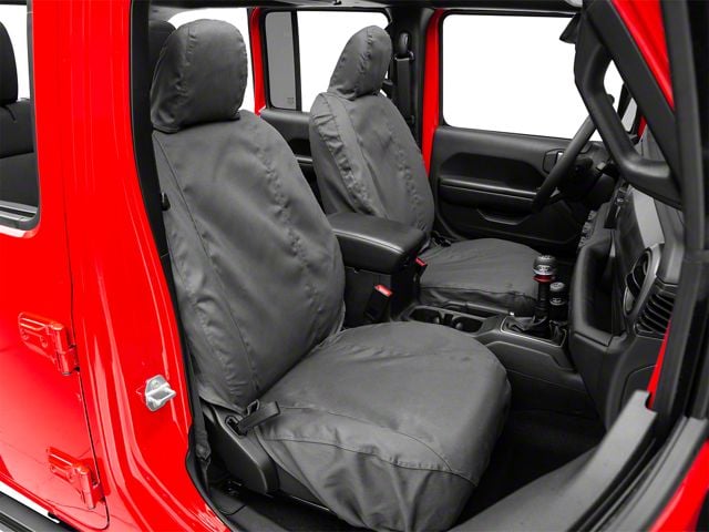 Covercraft 18-24 Jeep Wrangler Polycotton SeatSaver Custom Second Row Seat Covers - Charcoal