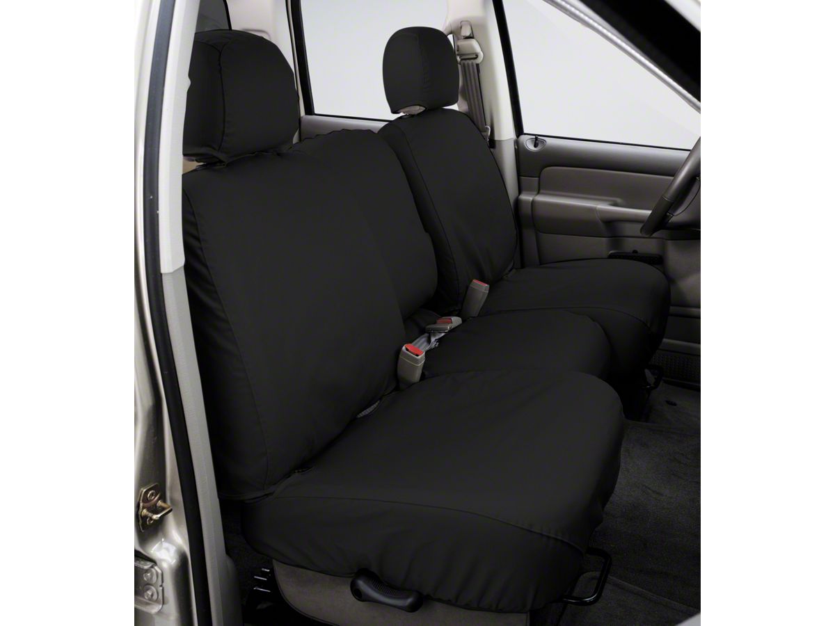 Covercraft 14-18 Dodge RAM Polycotton SeatSaver Custom Front Row Seat Covers - Charcoal