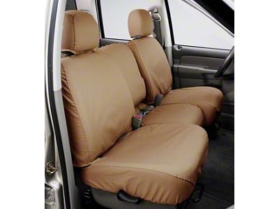 Covercraft 20-21 Dodge RAM Polycotton SeatSaver Custom Front Row Seat Covers - Taupe
