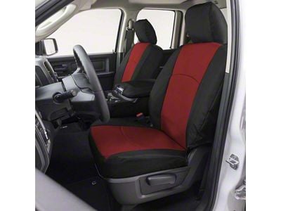 Covercraft 22-24 Chevrolet Silverado Endura PrecisionFit Custom Front Row Seat Covers - Red/Black