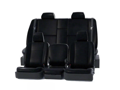 Covercraft 19-24 Chevrolet Silverado Leatherette PrecisionFit Custom Second Row Seat Covers - Black