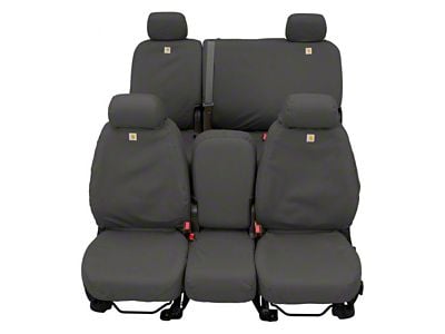 Covercraft 17-19 GMC Acadia Polycotton SeatSaver Custom Second Row Seat Covers - Charcoal