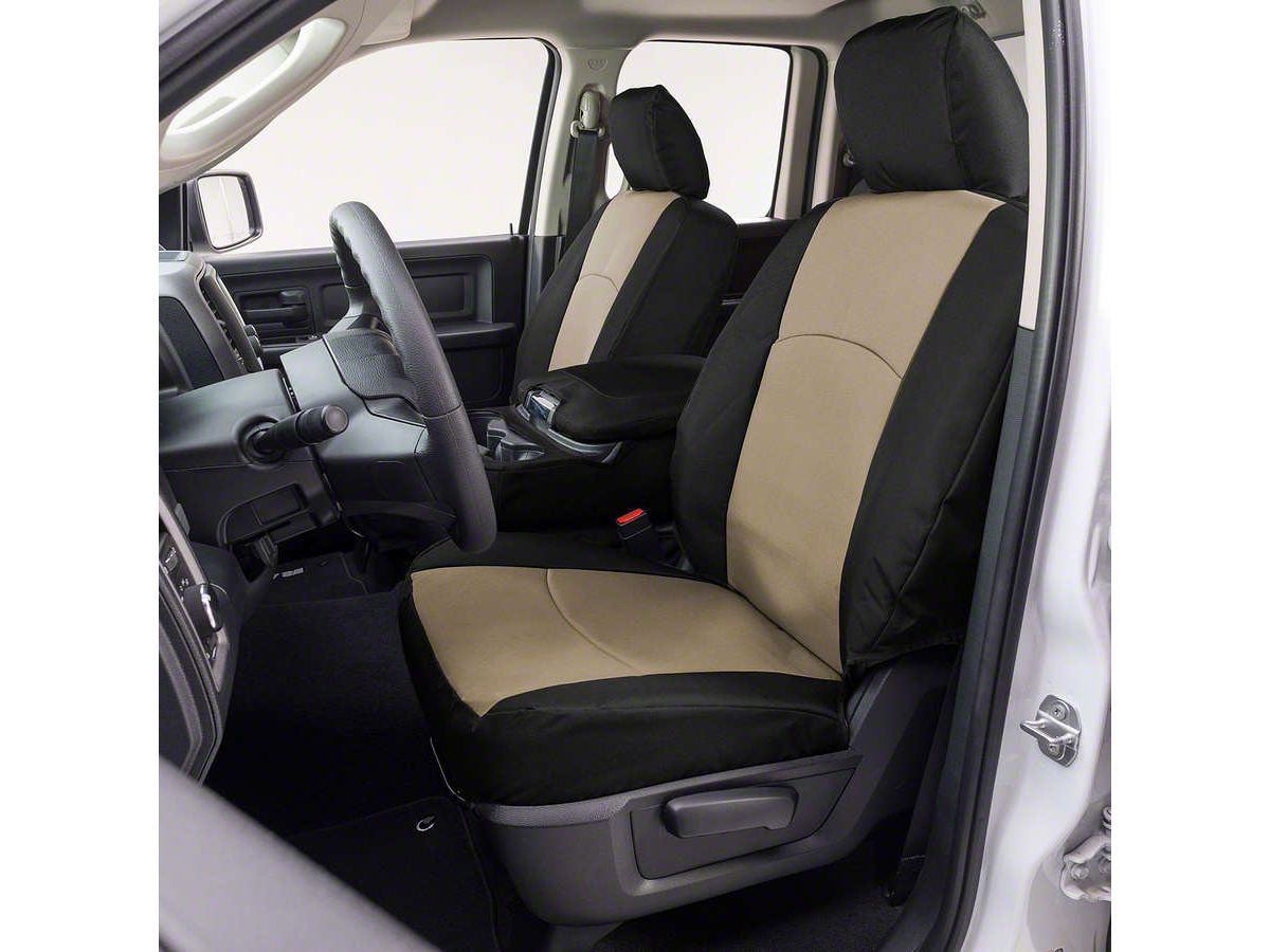 Covercraft 16-24 Nissan Titan Endura PrecisionFit Custom Front Row Seat Covers - Tan/Black