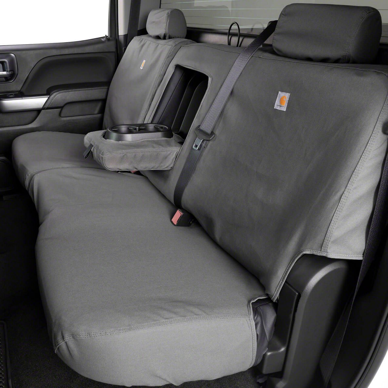 Covercraft 14-17 Jeep Cherokee Carhartt SeatSaver Custom Second Row Seat Covers - Gravel