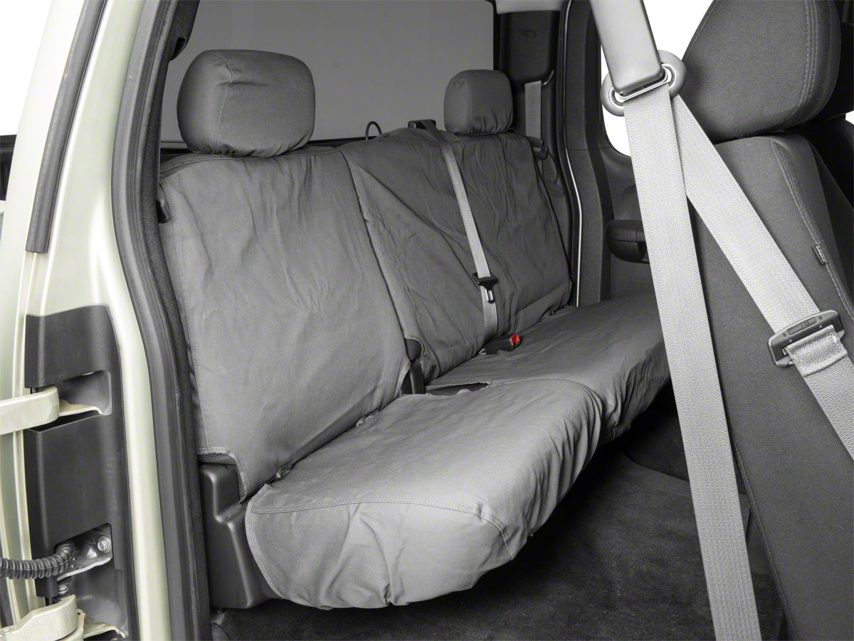 Covercraft 14-21 Toyota Tundra Polycotton SeatSaver Custom Second Row Seat Covers - Grey