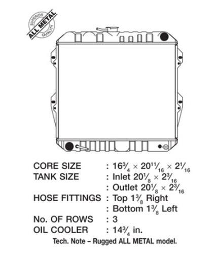 CSF All-Metal Radiator for 1985-1995 Toyota Pickup & 4Runner 2.4L - 2306