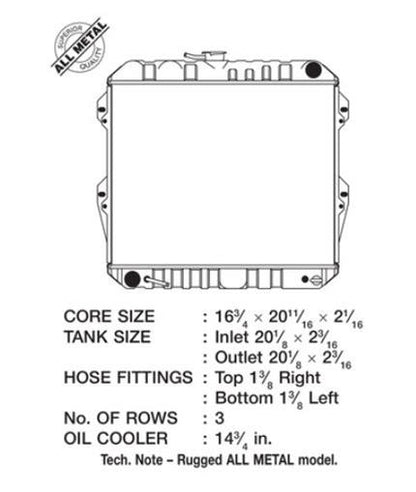CSF All-Metal Radiator for 1985-1995 Toyota Pickup & 4Runner 2.4L - 2306