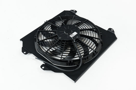 CSF 2858FB black aluminum fan shroud with 12-inch SPAL fan for Honda Civic