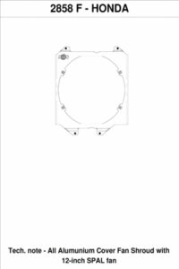 CSF 2858F  92-00 Honda Civic All-Aluminum Fan Shroud w/12in SPAL Fan CSF