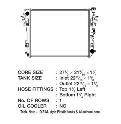 CSF 13-19 Ram 1500 3.6L OEM Plastic Radiator