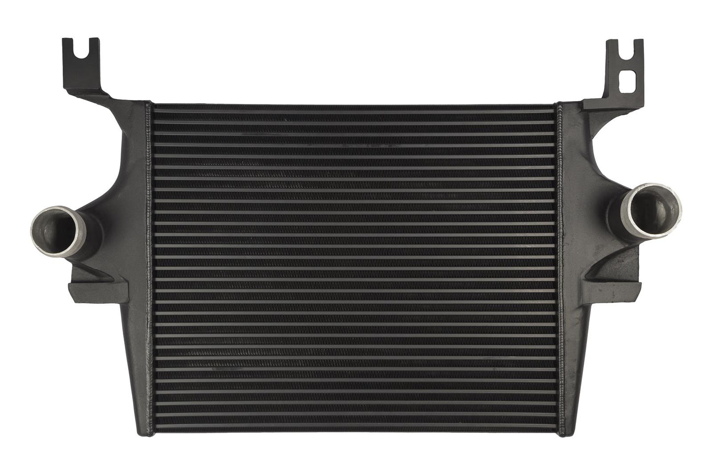 CSF 6013 black aluminum air-to-air intercooler for Ford Super Duty 6.0L Power Stroke trucks