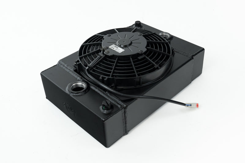CSF 7065B KING Cooler black universal drag race radiator with 9-inch SPAL fan