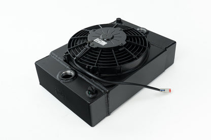 CSF 7065B KING Cooler black universal drag race radiator with 9-inch SPAL fan
