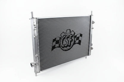 CSF 7073 polished all-aluminum radiator for Ford Mustang GT, Bullitt, and Shelby GT350