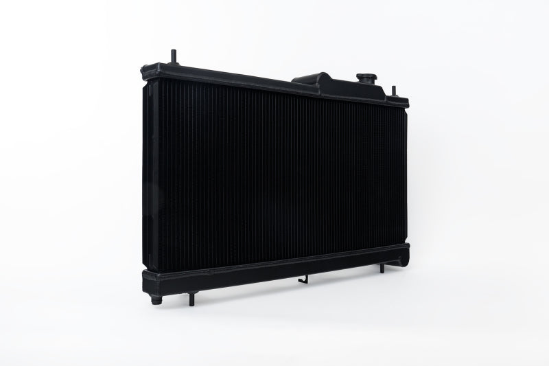 CSF 7095B black 42mm race-spec all-aluminum radiator for Subaru WRX and STI