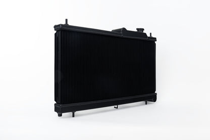 CSF 7095B black 42mm race-spec all-aluminum radiator for Subaru WRX and STI