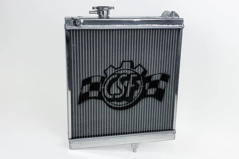 CSF 7228 polished all-aluminum half radiator for Mitsubishi Lancer Evolution VIII and IX