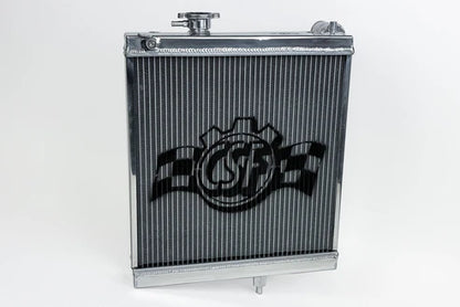 CSF 7228 polished all-aluminum half radiator for Mitsubishi Lancer Evolution VIII and IX